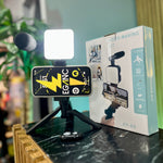 Kit completo para creadores Micrófono + trípode + luz + control Bluetooth