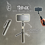 Kit para crear contenido 🔥trípode Q07+ Luz de pilas+ micrófonos k8⚡️